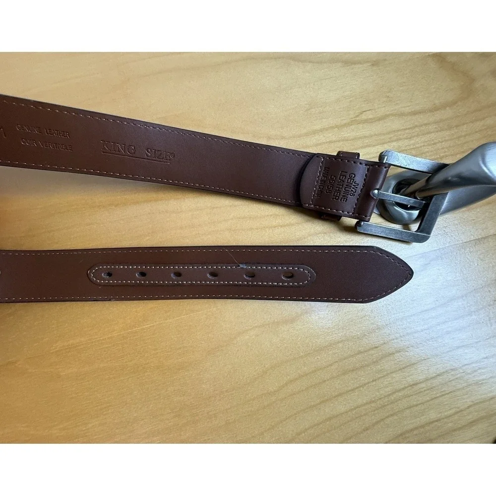 Mens Brown Leather Belt King Size 56/58 Heavy Duty 62